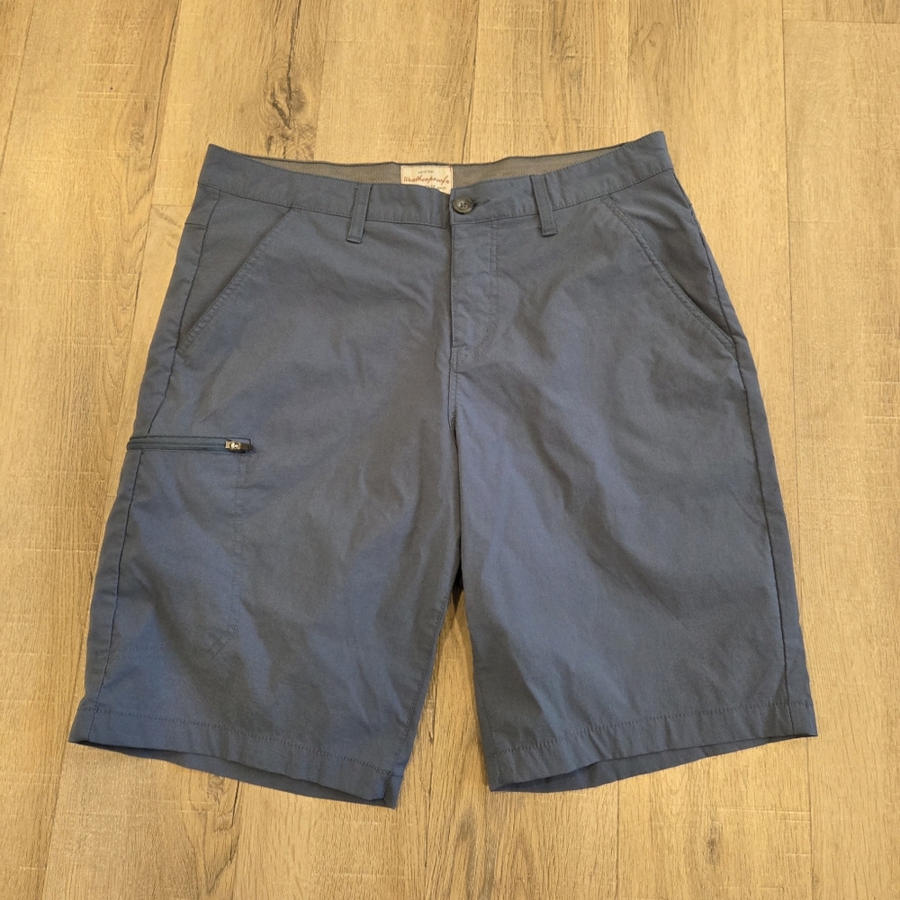 Weatherproof Vintage Performance Stretch Mens 34 Regular Fit Blue Hiking Shorts